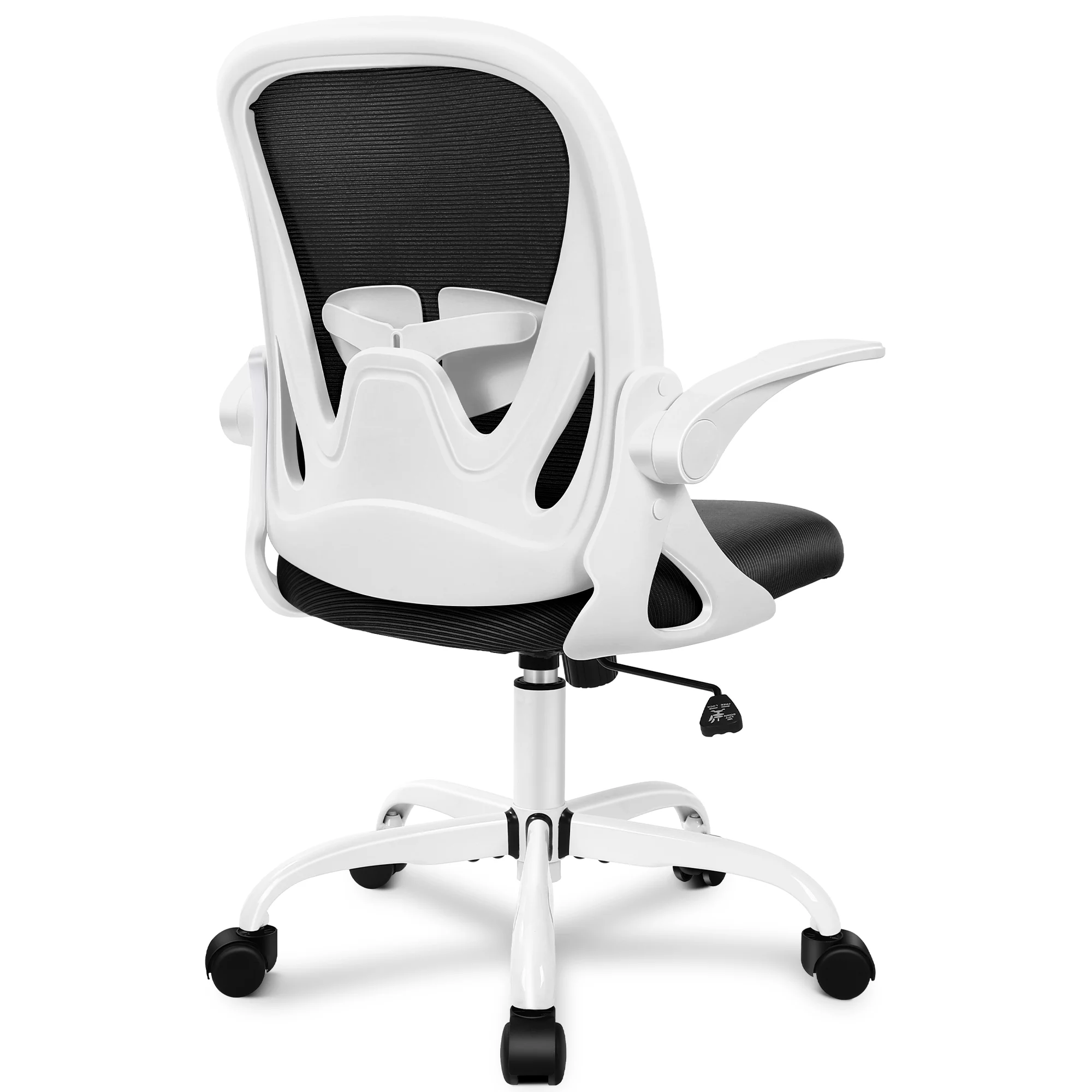 Coolhut Office Chair Ergonomic Desk Chair with Adjustable Lumbar Support and Height, Swivel Breathable Desk Mesh Computer Chair with Flip up Armrests for Conference Room (White)