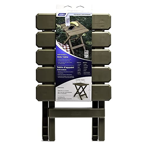 Camco 21045 Small Quick-Folding Adirondack Table, Plastic, Taupe