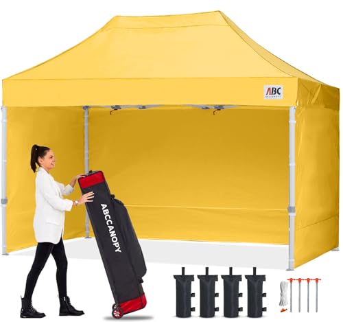 ABCCANOPY Easy Pop Up Canopy Tent with Sidewalls 10x10 Commercial -Series, White