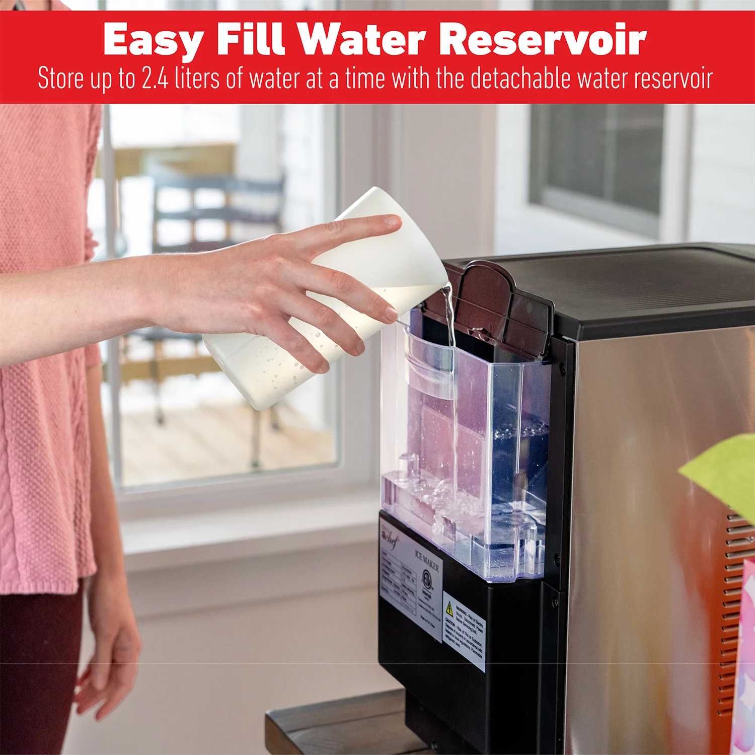 Deco Chef Self-Dispensing Nugget Ice Maker Countertop, 44LB Automatic