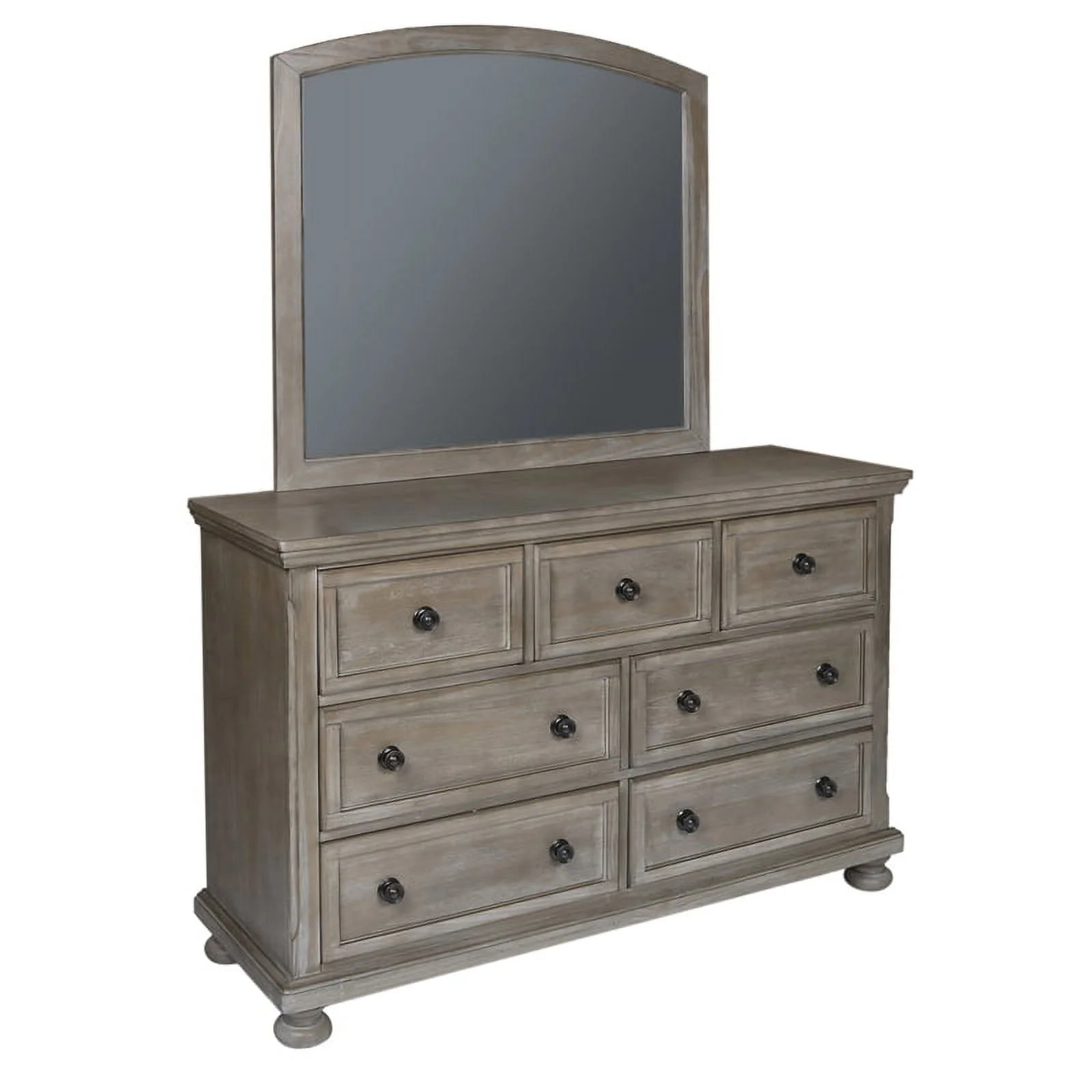 New Classic Furniture Allegra 4PC Wood Twin Bedroom Set with Chest in Pewter