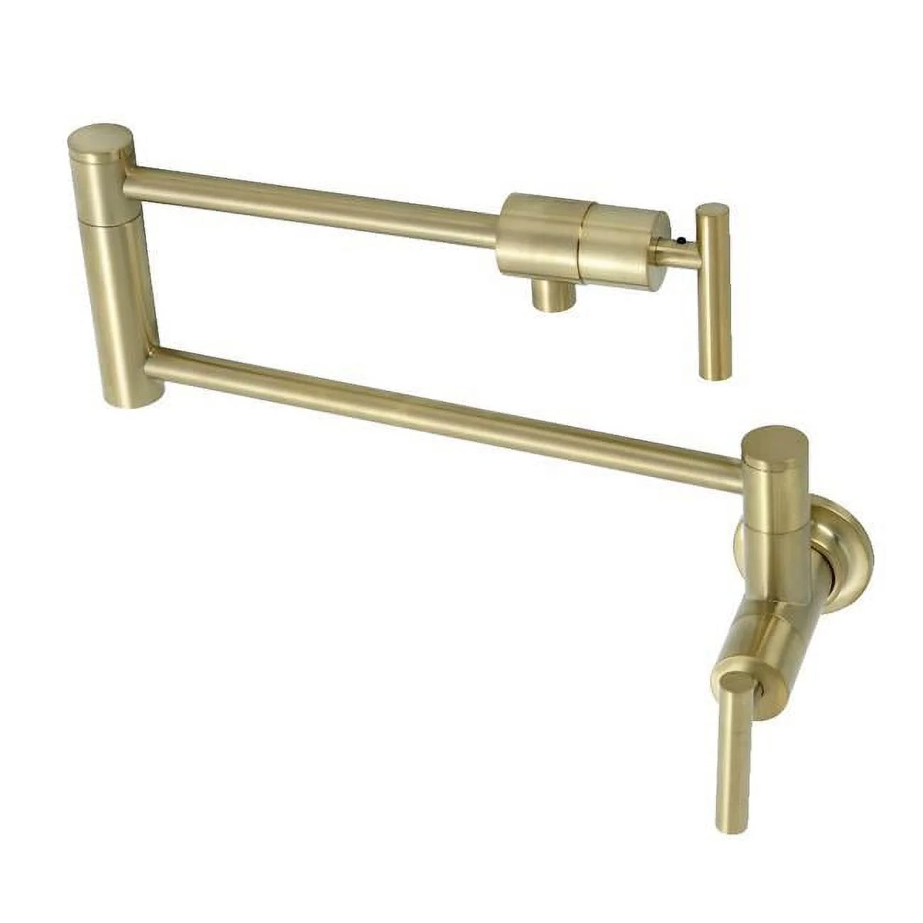Kingston Brass Manhattan Modern Pot Filler Faucets In Brushed Brass KS4107CML