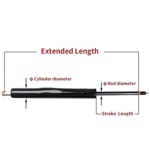 Slow Close Hinges, 1Pcs Furniture Locking Adjustable Gas Style Lifting Gas Spring, Adjustable Lockable Gas Spring for Car Cabinet Bed Window Close Hinges (200 mm,100 N) (Color : 400 Mm, Size : 200