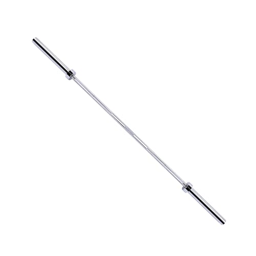 Olympic Bar for Weightlifting and Power Lifting Barbell, 700-Pound Capacity (6 Feet, Silver)