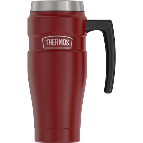 THERMOS Stainless King Vacuum-Insulated Travel Mug, 16 Ounce, Matte Stainless Steel