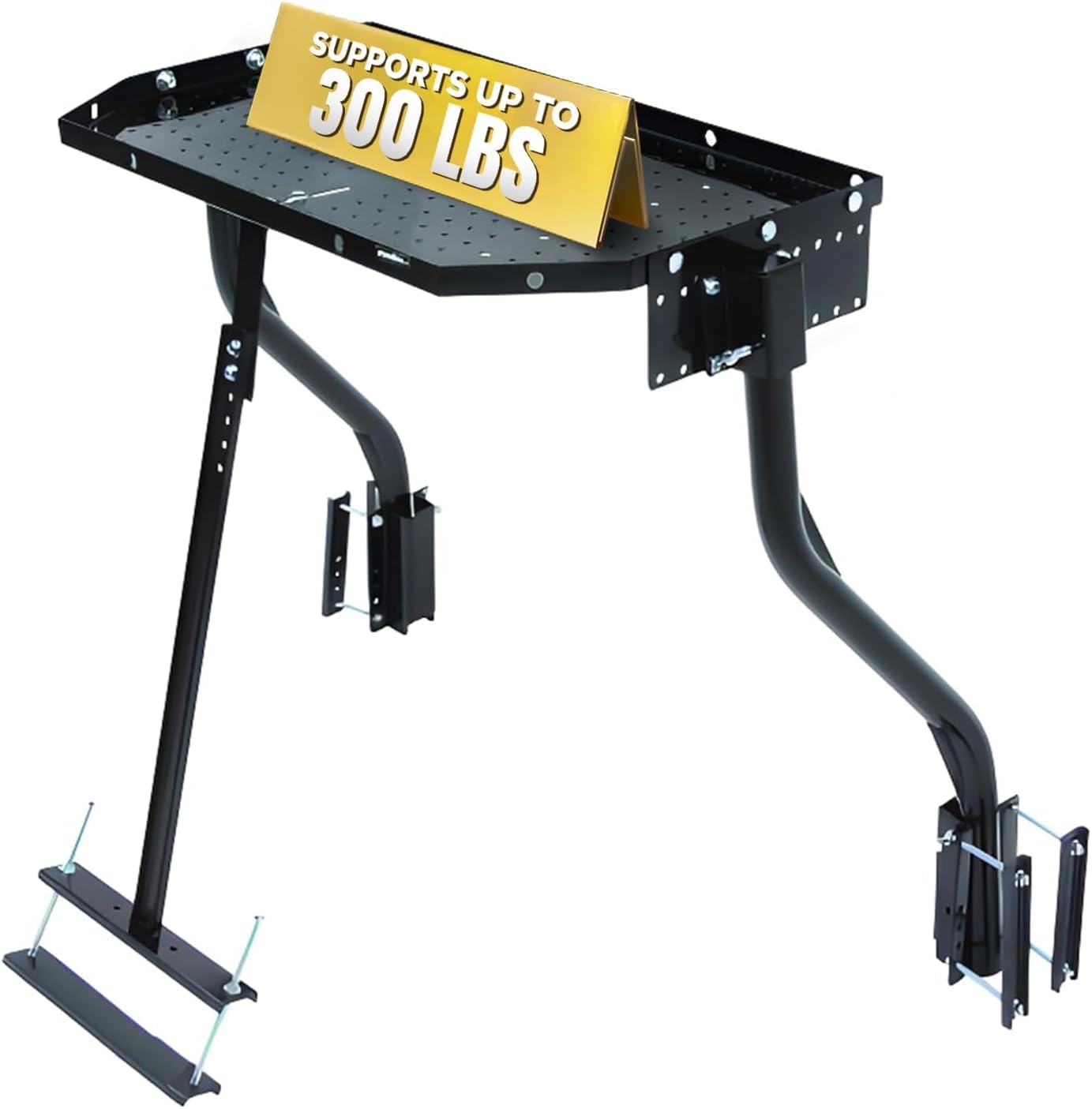 Stromberg Carlson CC-255 Trailer Tray - A-Frame Cargo Carrier for Outdoor and Generator Storage for RVs and Campers - Black