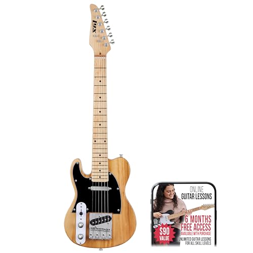 LyxPro 30” Electric Guitar TL Series, Full-Size Paulownia Wood Body, 3-Ply Pickguard, C-Shape Neck, Ashtray Bridge, Quality Gear Tuners, 3-Way Switch & Volume/Tone Controls, 2 Picks Included, Green
