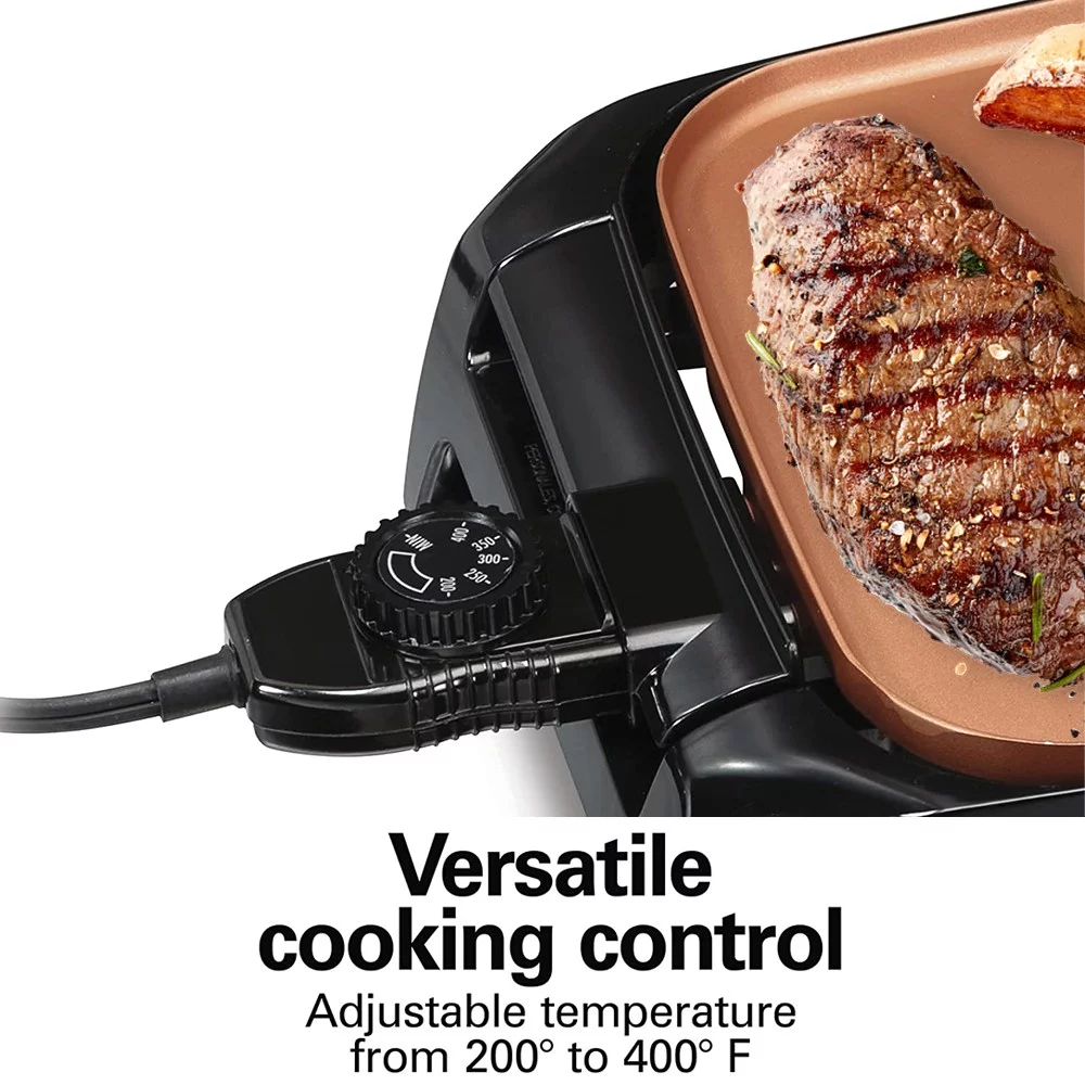 Nonstick Ceramic Electric Griddle - 200 Square Inch Cooking Surface