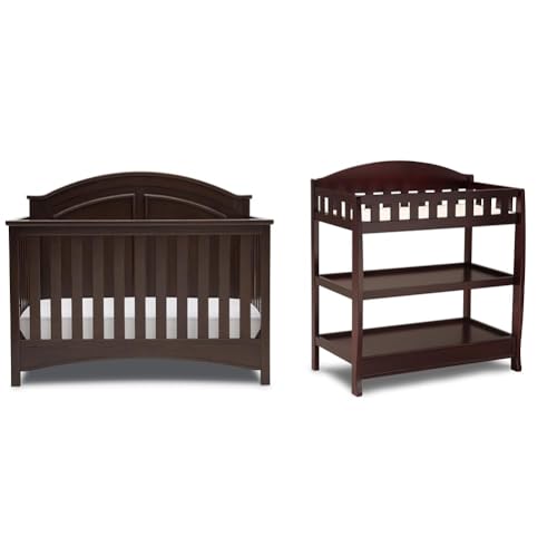 Delta Children Perry 6-in-1 Convertible Crib - Greenguard Gold Certified, Bianca White