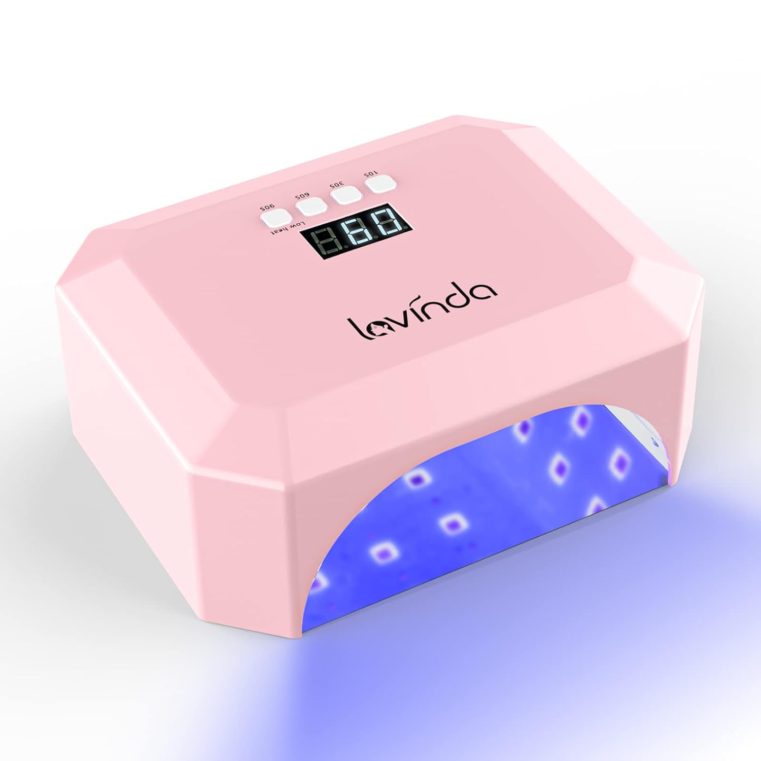 Lavinda Cordless Nail Lamp, UV LED Nail Lamp 56W Nail Dryer for Gel Polish & Professional Nail Drill Machine 35000RPM Electric Nail File for Acrylic Gel Nails Pink Diamond