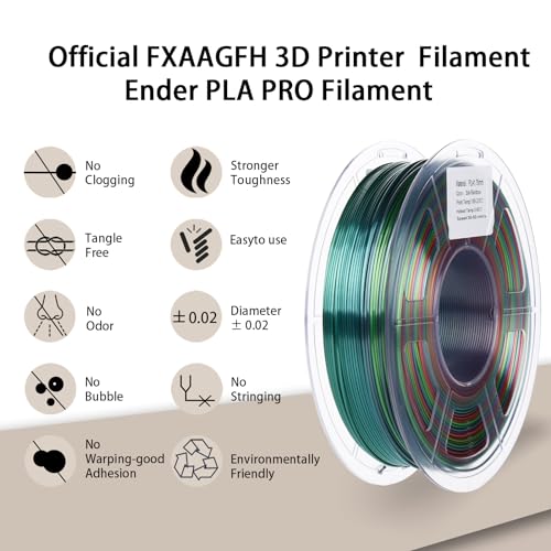 Rainbow 3D PLA Printer Filament 1.75 mm, Matte 3 D PLA Printing Print Filament +/-0.03mm, 1kg/2.2lbs