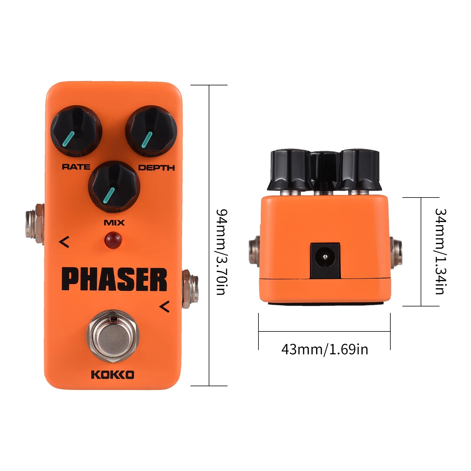 KOKKO FPH2 Portable Guitar Effector Phase Mini Single Electric Guitar Effect Pedal , Analog Effect