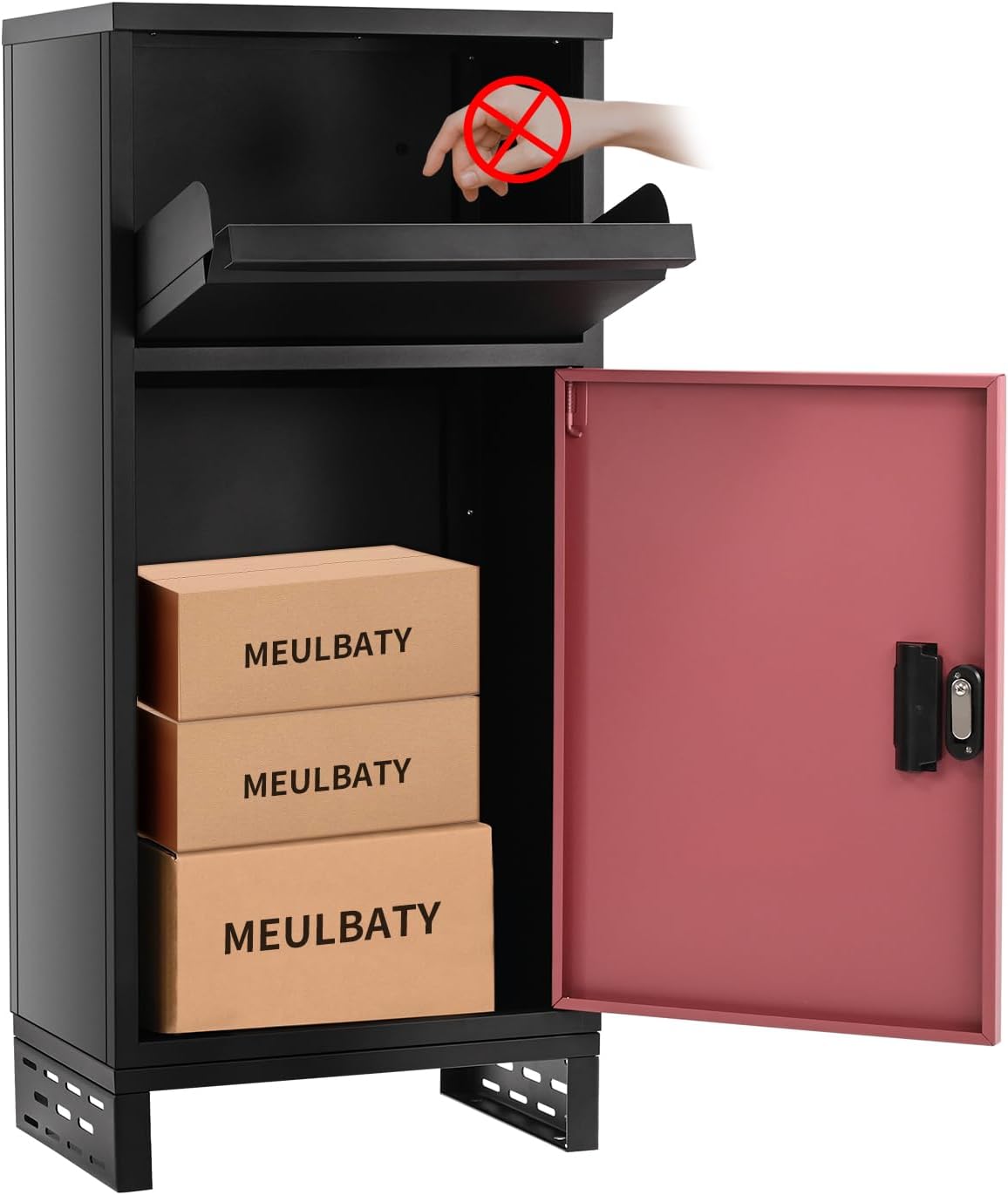 Package Delivery Boxes for Outside, Extra Large Lockable Parcel Drop Box for Outdoor, Waterproof Galvanized Alloy Parcel Mailbox, Secure Anti Theft Package Delivery Box for Porch Curbside