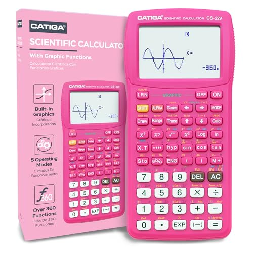 CATIGA Scientific Calculator with Graphic Functions, Multiple Modes with Intuitive User Interface for Beginners and Advanced Courses, High School or College, CS-229