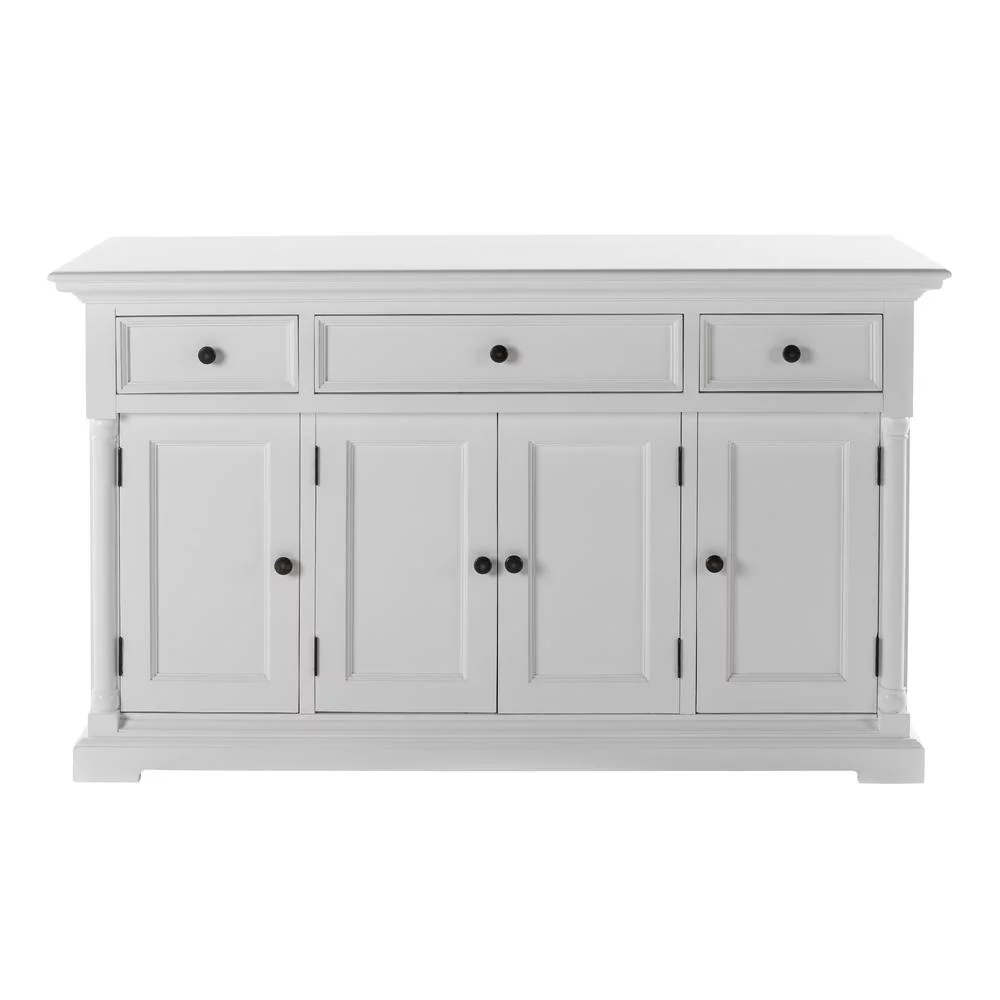 Classic White Four-Door Buffet with Three Drawers, Belen Kox