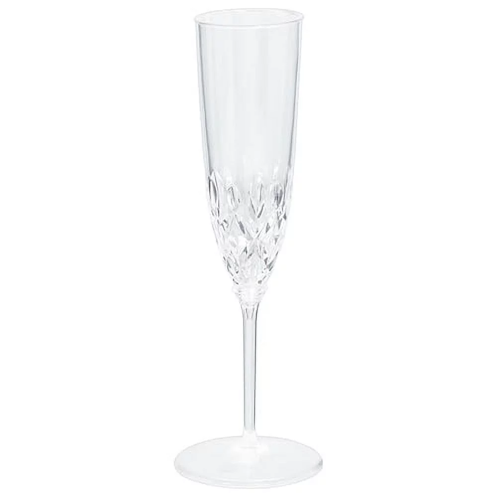 Clear Crystal Plastic Champagne Flutes