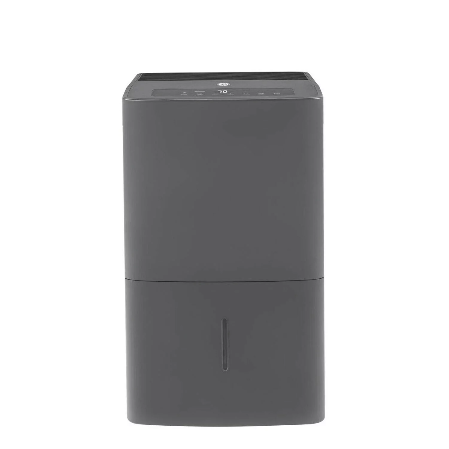 Restored GENERAL ELECTRIC 50-Pint Portable Dehumidifier with Built-In Pump, Gray, Factory Reconditioned (Refurbished)