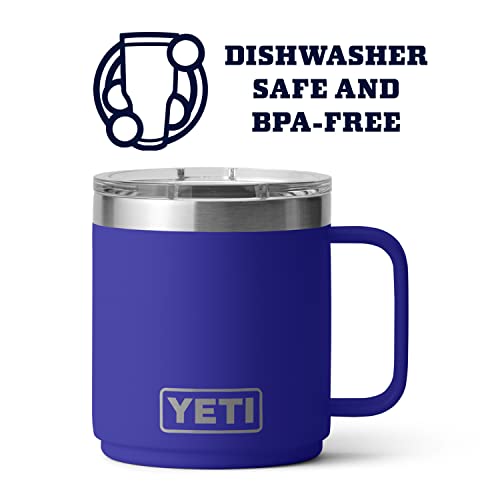YETI Rambler 10 oz Stackable Mug, Vacuum Insulated, Stainless Steel with MagSlider Lid, Stainless