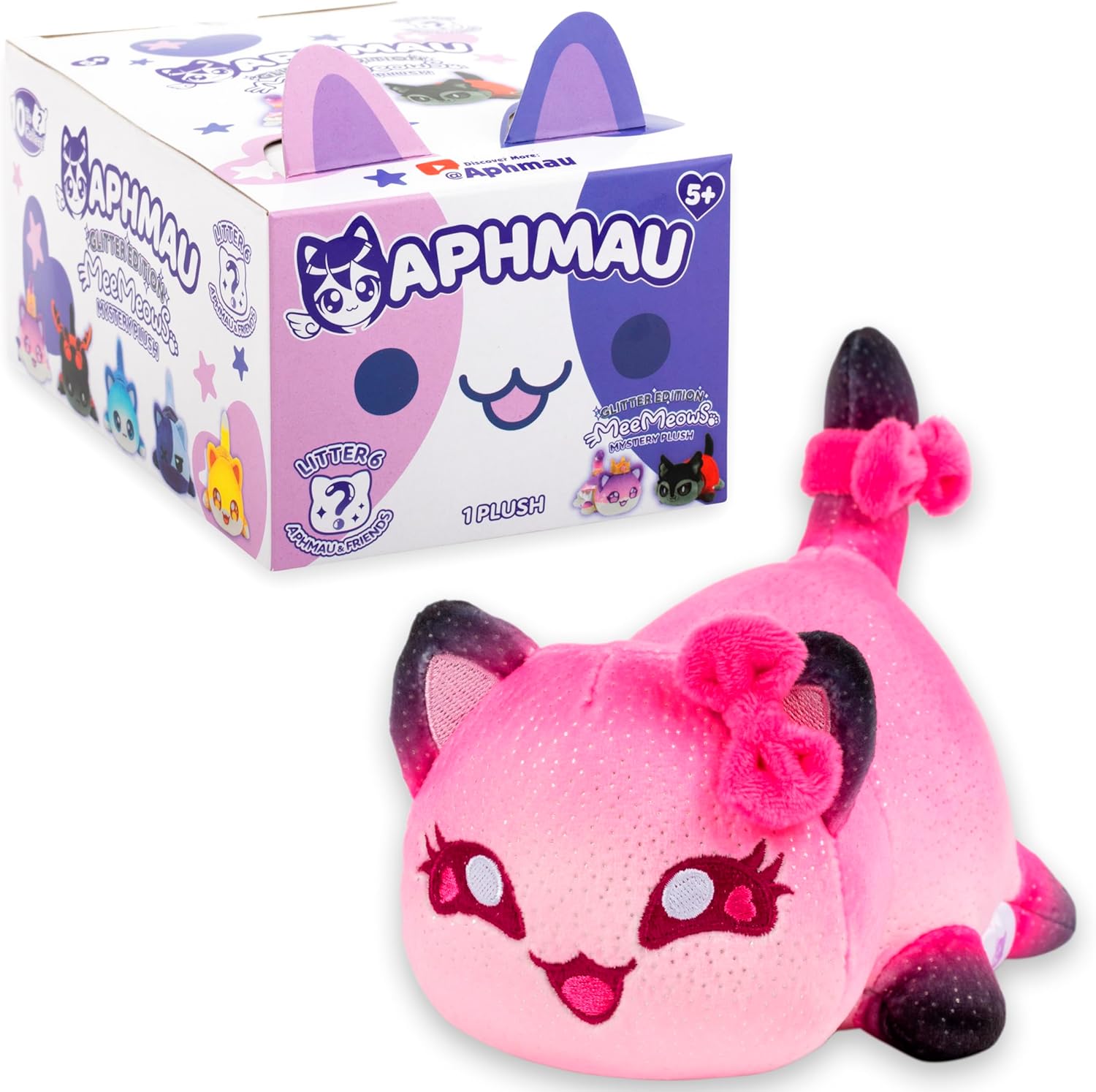Aphmau 6” MeeMeow Mystery Plush – Series 6; YouTube Gaming Channel, Blind Box, 1 of 8 Possible, Friends MeeMeows, Official Merch