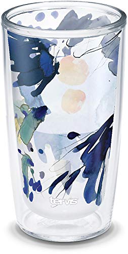 Tervis Kelly Ventura Crystal True Blue Collection Made in USA Double Walled Insulated Tumbler Travel Cup Keeps Drinks Cold & Hot, 16oz 4pk, Assorted