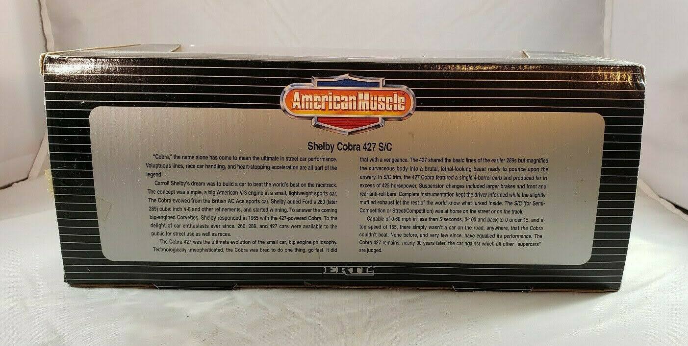 #7369 Ertl American Muscle Shelby Cobra 427 S/C,red 1/18 Scale Diecast Car