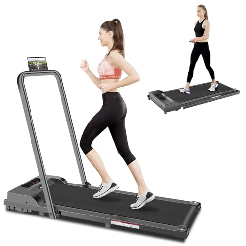 Portable Foldable Treadmills for Home, Small Folding Treadmill for Home Office with 300 LBS Capacity, Walking Running Exercise Electric Compact Treadmill with LED Display