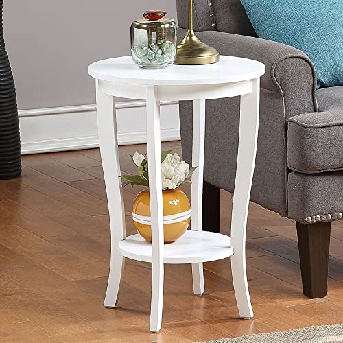 Convenience Concepts American Heritage Round End Table, Black