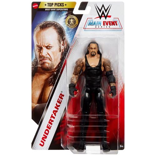 WWE Top Picks Main Event Series The Undertaker Action Figure, 6-inch, 14 Points of Articulation, 2025 Wave 3