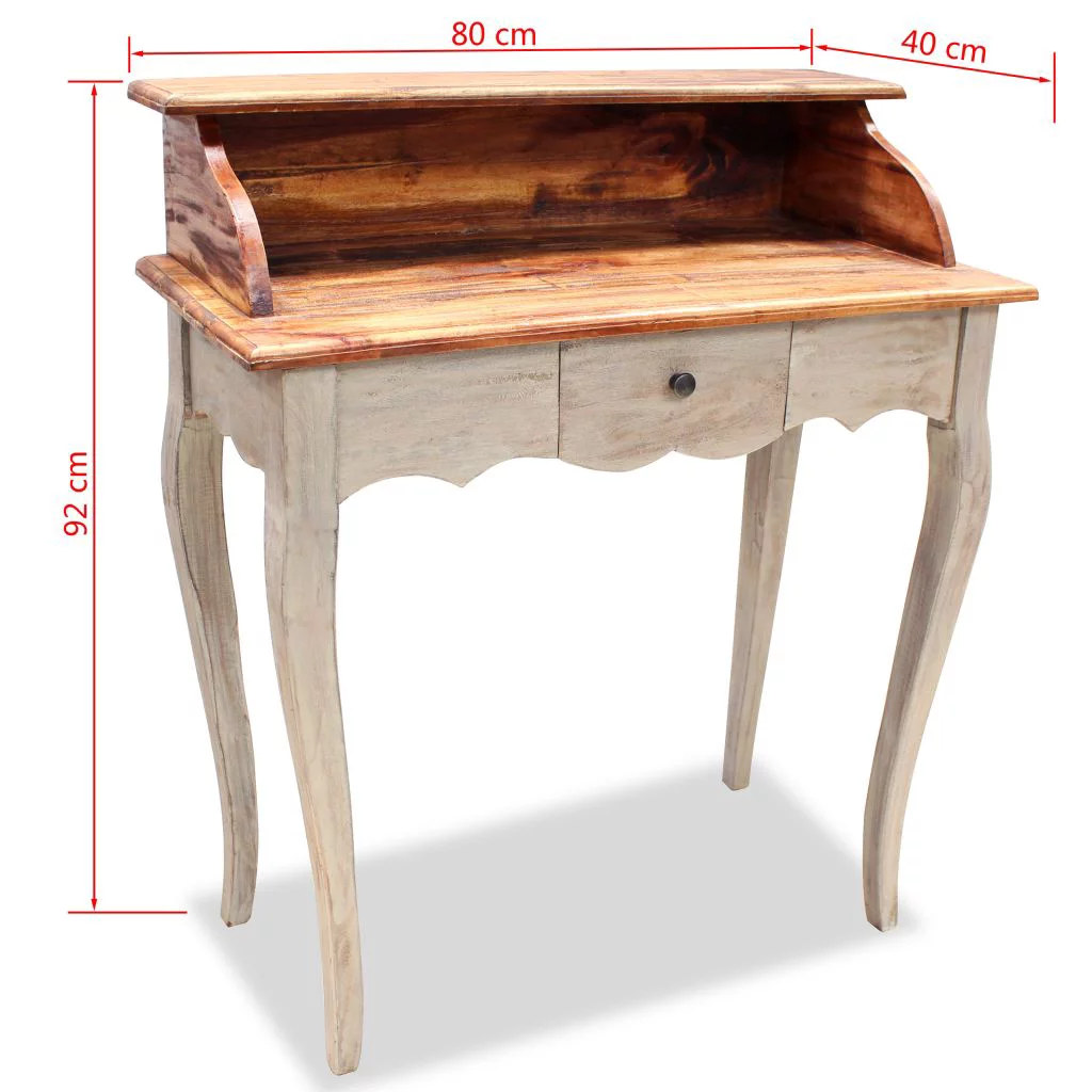 Andoer Writing Desk Solid Reclaimed Wood 31.5