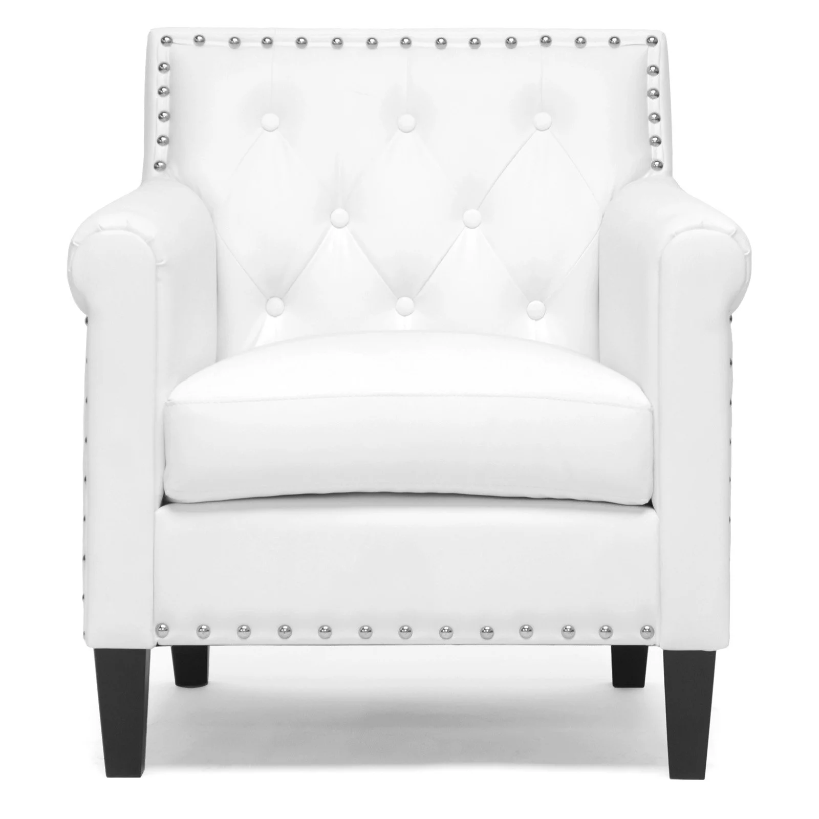 Baxton Studio Thalassa White Modern Arm Chair