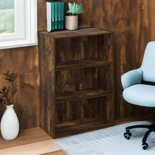 Furinno Pasir 3-Tier Open Shelf Bookcase, Americano