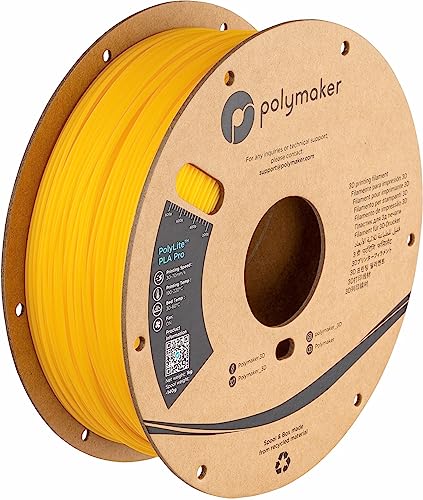 Polymaker PLA PRO Filament 1.75mm 1kg, Tough & High Rigidity White 3D Printing Filament, PolyLite PLA PRO 3D Printer Filament 1.75mm, Print with Most 3D Printers