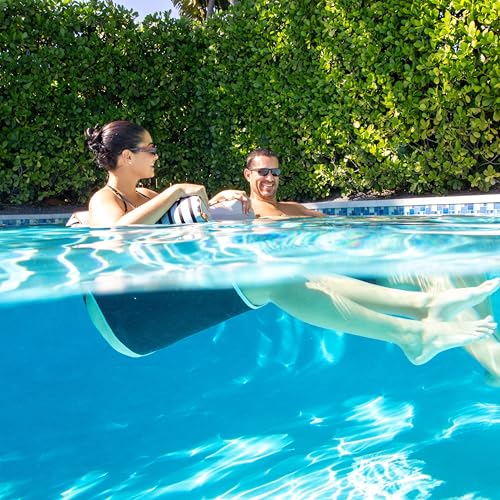 Big Joe Noodle Sling, No Inflation Needed, Pool Float with Armrests, Quick Draining Fabric, Cup Holder