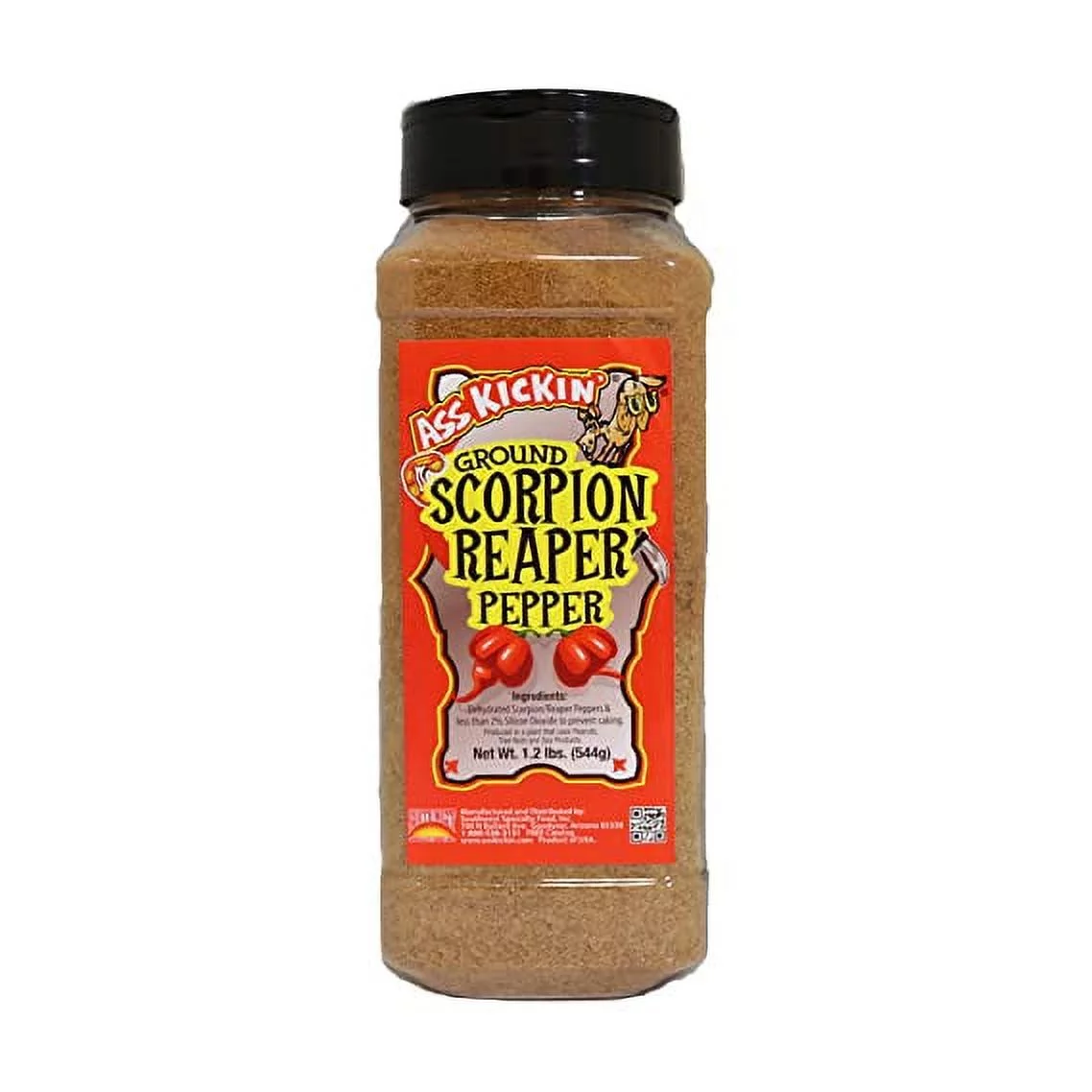 Ass Kickin’ Ground Dehydrated Scorpion Reaper Pepper Jar 1.2lb