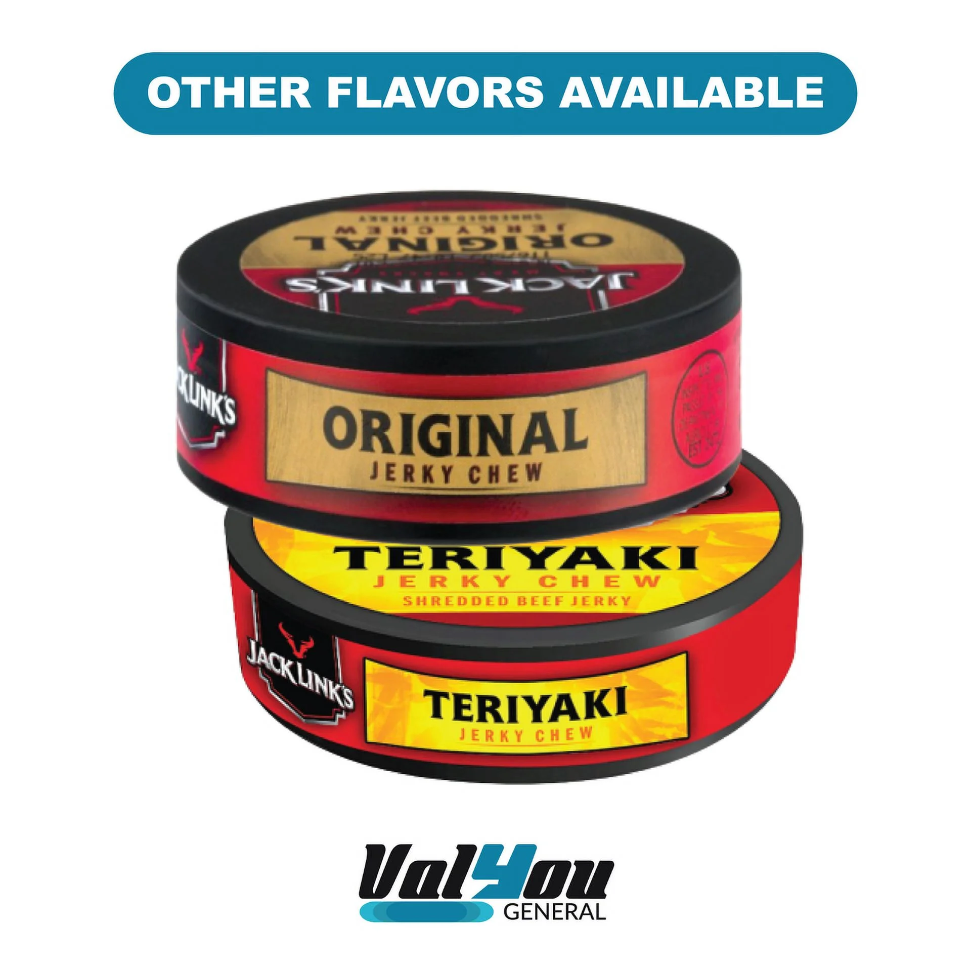 9x Tins Jack Link's Teriyaki Premium Beef Shredded Jerky Chew Tins .32oz