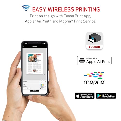 Canon PIXMA TR4720 All-in-One Wireless Printer Home use, with Auto Document Feeder, Mobile Printing and Built-in Fax, White