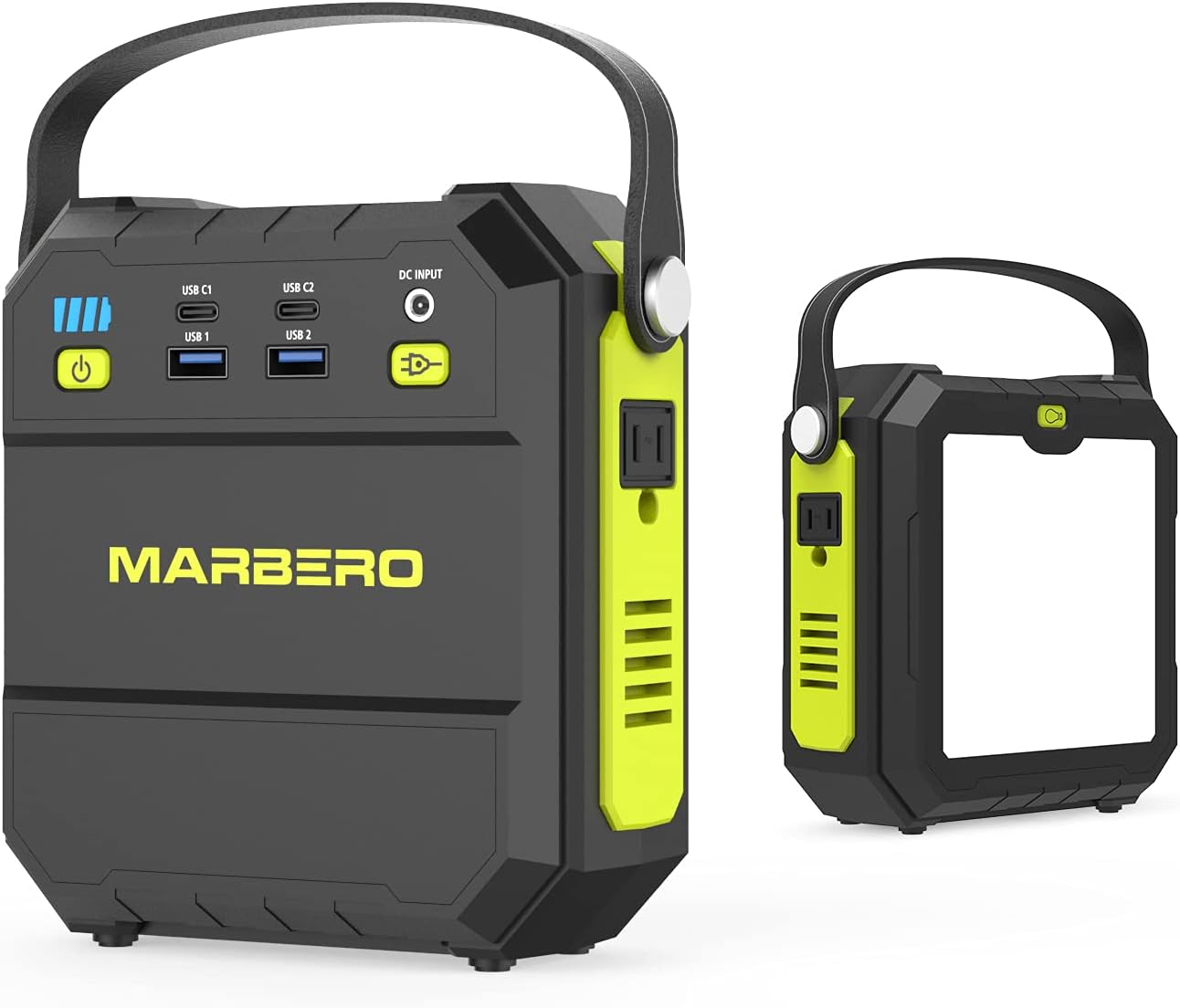 MARBERO Portable Power Station, 83Wh Solar Generator 22500mAh Camping Lithium Battery Emergency Power Station with AC Outlet 4 USB Ports, Power Supply with Super Bright Flashlight for Camping Outdoor Home (Green)
