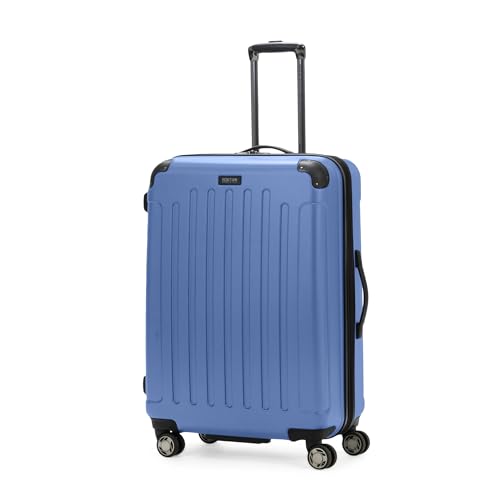 Kenneth Cole REACTION Renegade Luggage Expandable 8-Wheel Spinner Lightweight Hardside Suitcase, Navy Blue, 20-Inch Carry On