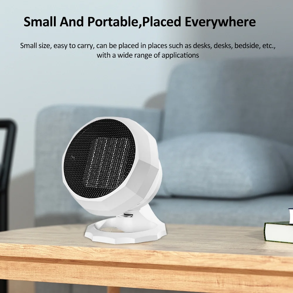 moobody Electric Warm Air Machine | 2000W Small Desktop Shaking Heater | Ceramic Heating | Low Noise | Winter