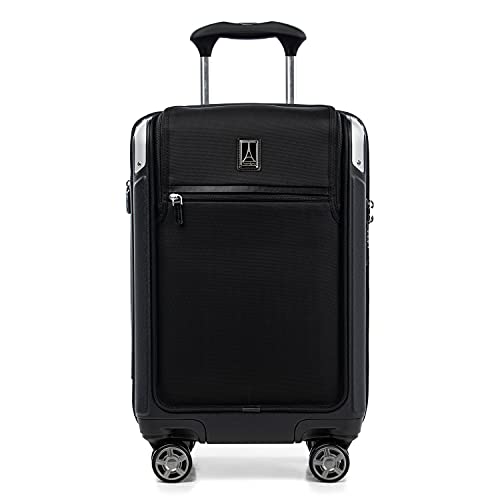 Travelpro Platinum Elite Hardside Expandable Carry on Luggage, 8 Wheel Spinner, TSA Lock, Hard Shell Polycarbonate Suitcase, Metallic Sand, Compact Carry on 20-Inch