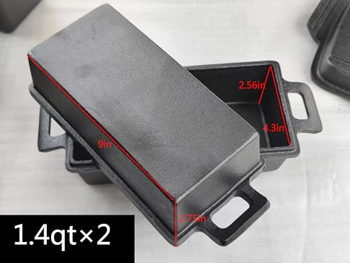 Voulosimi 2-In-1 Cast Iron Loaf Oven Pan - 9