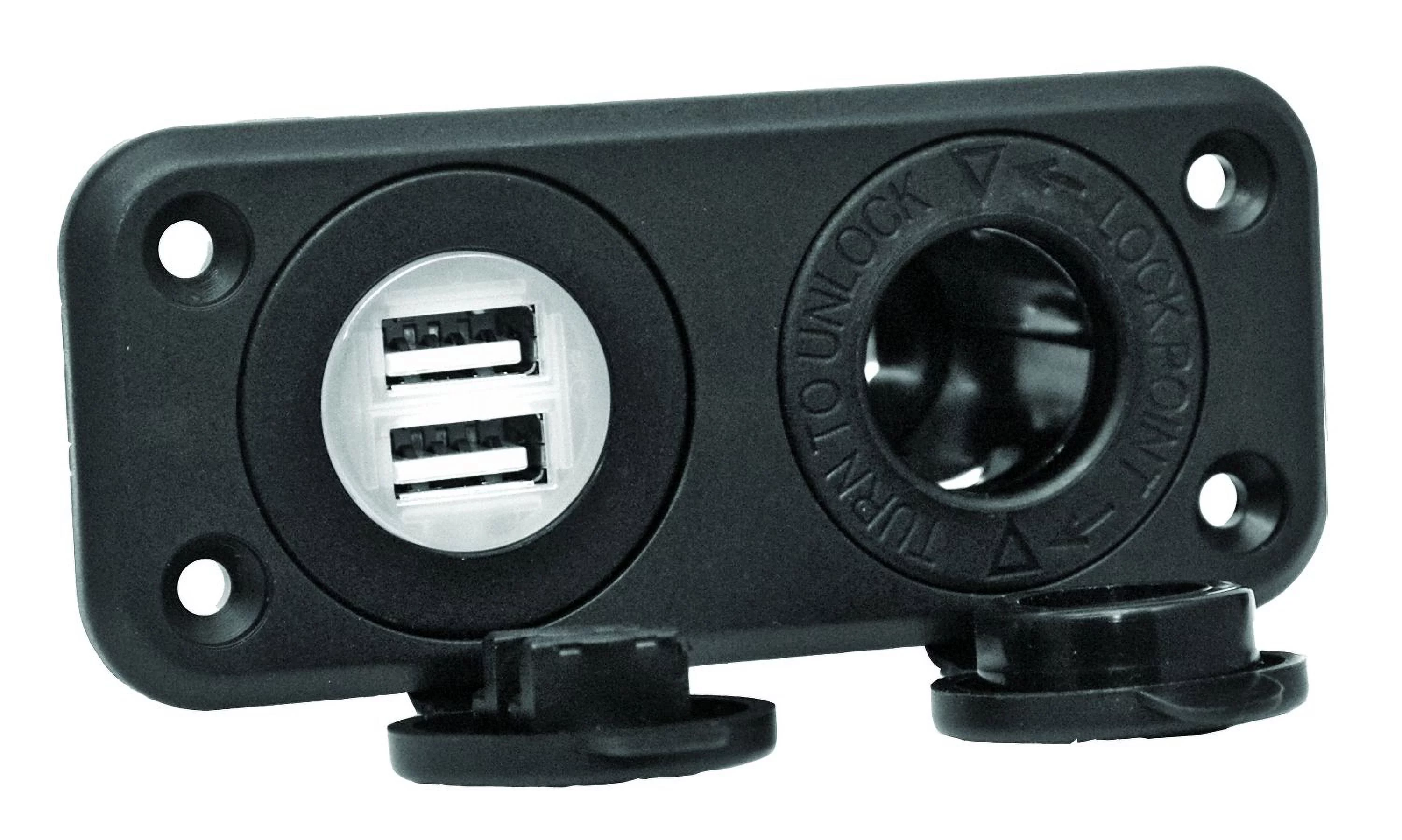 Prime Products 08-6410 12V Receptacle with Dual USB Ports