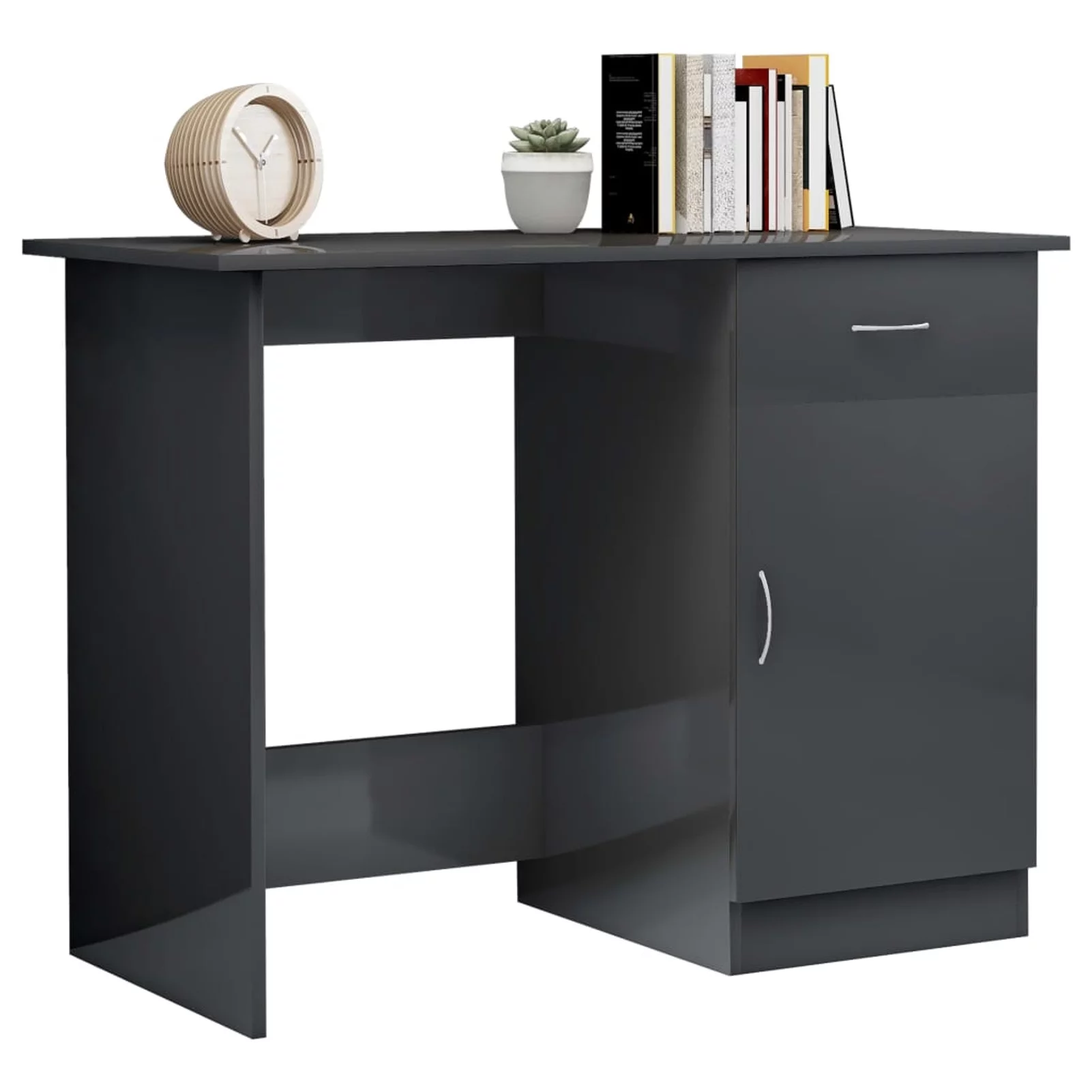 moobody Desk High Gloss Gray 39.4