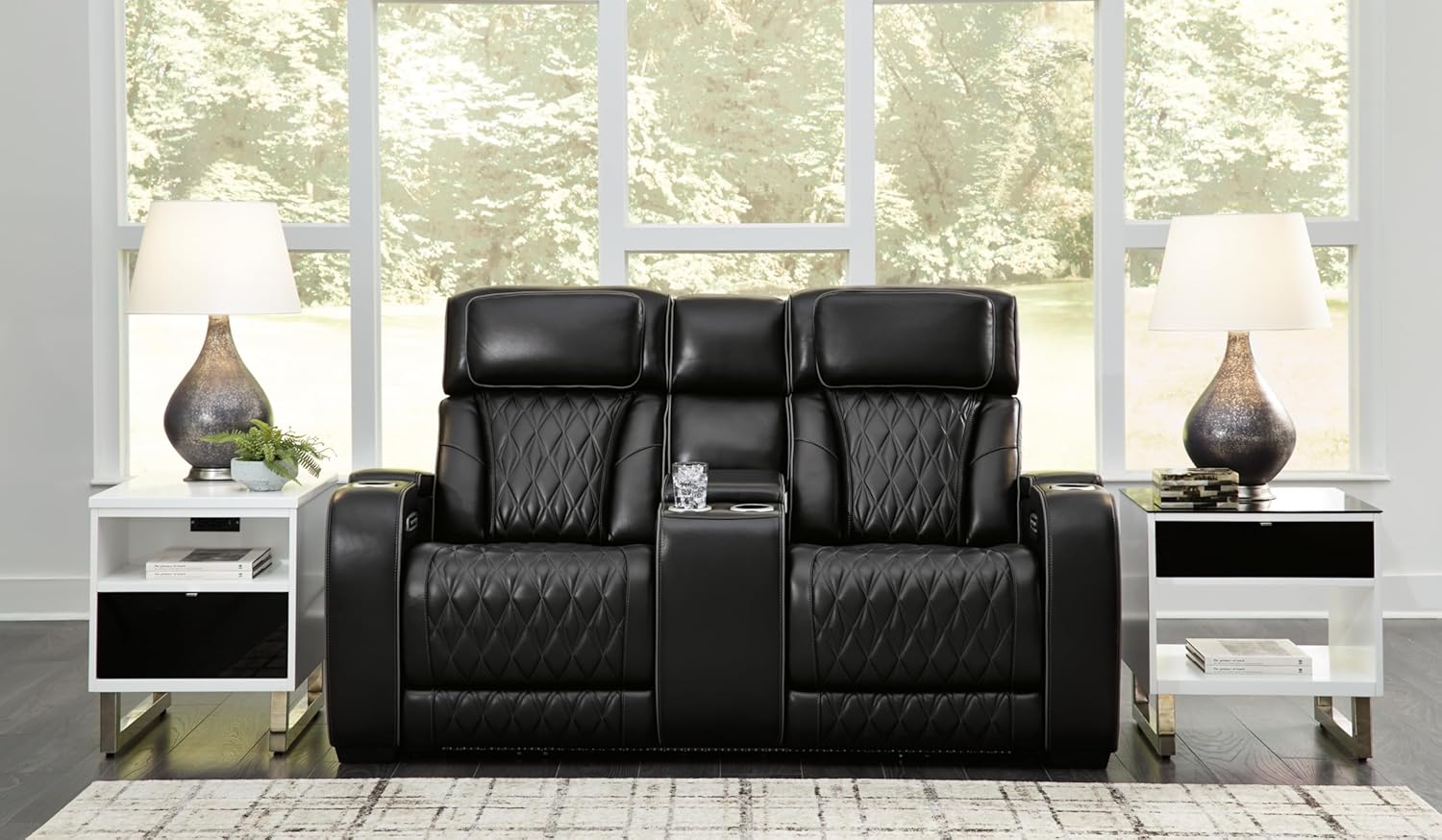 Signature Design by Ashley Boyington Power Reclining Loveseat with Console Love Seats, 75