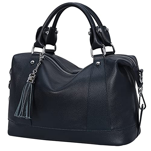 HESHE Womens Genuine Leather Handbags Purse Crossbody Satchel Tote Bags Ladies Real Leather Bags