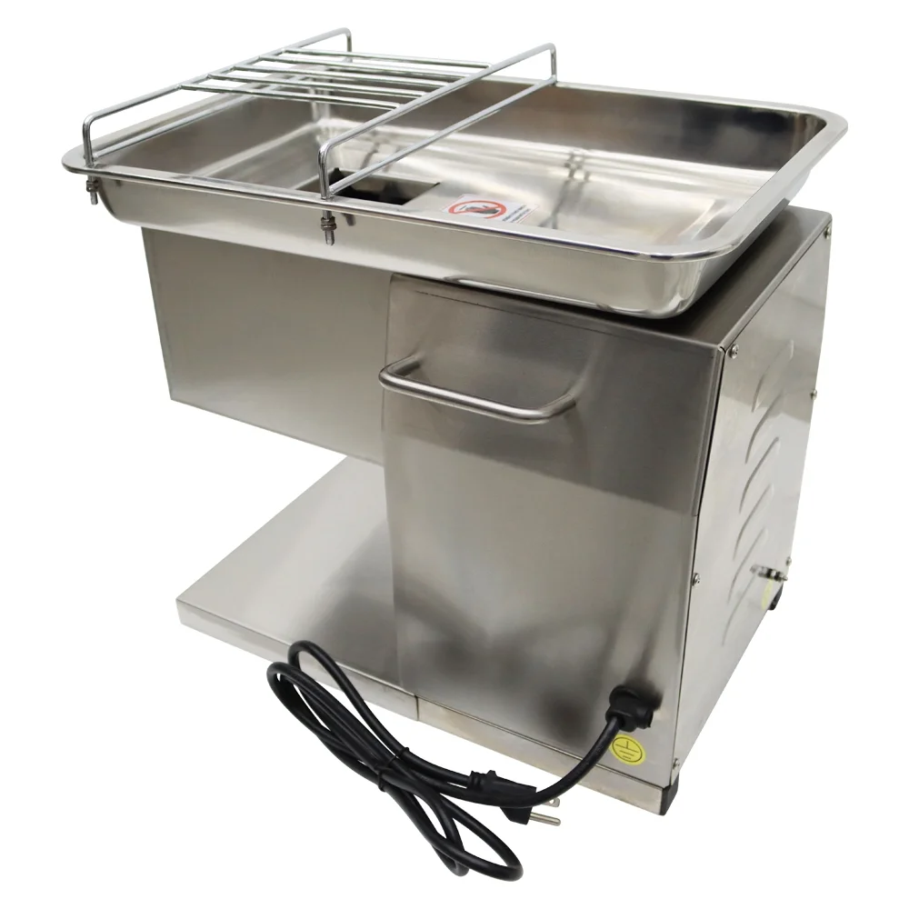 Techtongda 90T-B Stainless Steel Meat Cutter Meat Slicer Cutting Machine with 5mm Blade