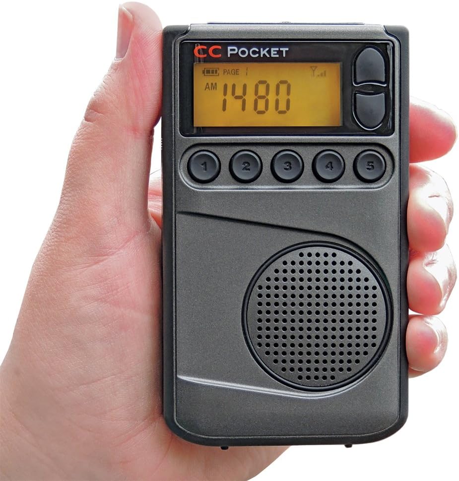 C. Crane CC Pocket AM FM and NOAA Weather Radio with Clock and Sleep Timer