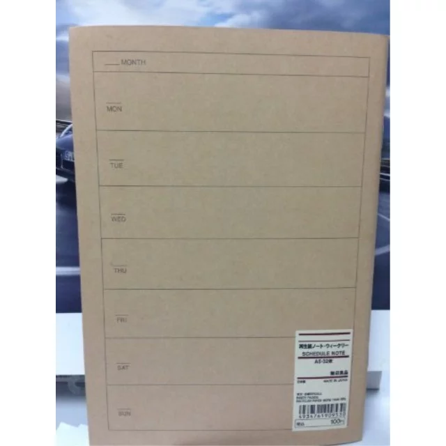 japan muji a5 schedule note - for weekly 32 sheets