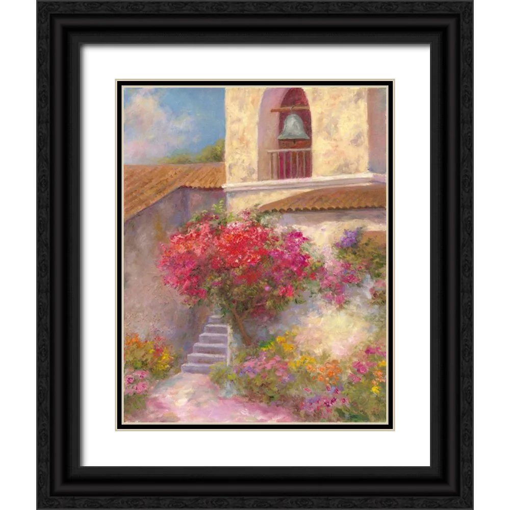 Bailey, Carol 20x24 Black Ornate Wood Framed with Double Matting Museum Art Print Titled - Mission Bell