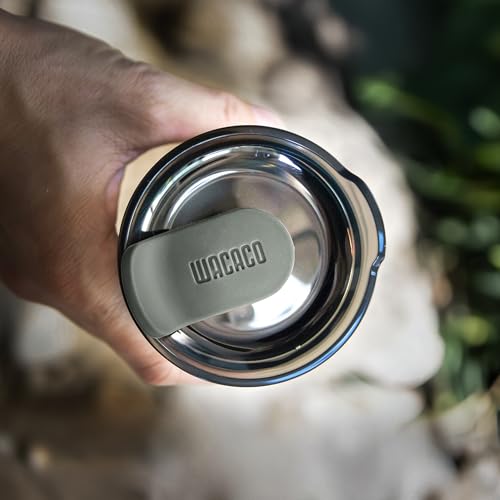 WACACO Octaroma Classico Vacuum Insulated Coffee Mug, Double-wall Stainless Steel Travel Tumbler With Drinking Lid, 6 fl oz (180ml), Carmine Red